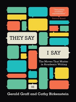 cover image of They Say, I Say